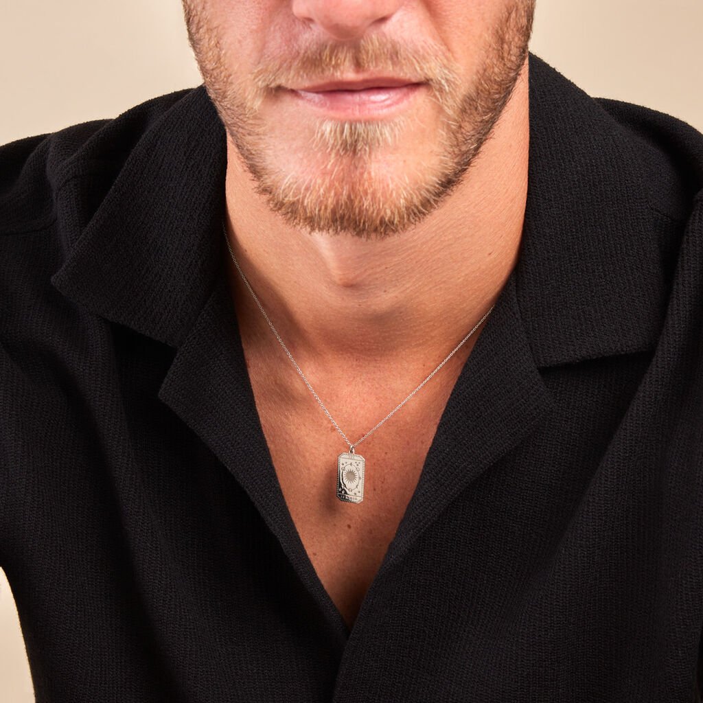 Collier Arcane Argent Blanc - Colliers fantaisie Homme | Histoire d’Or