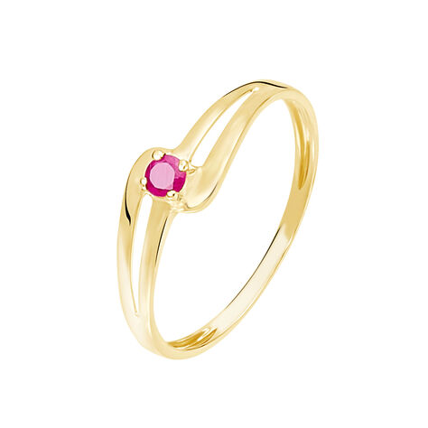 Bague Nesryne Or Jaune Rubis - Bagues solitaires Femme | Histoire d’Or