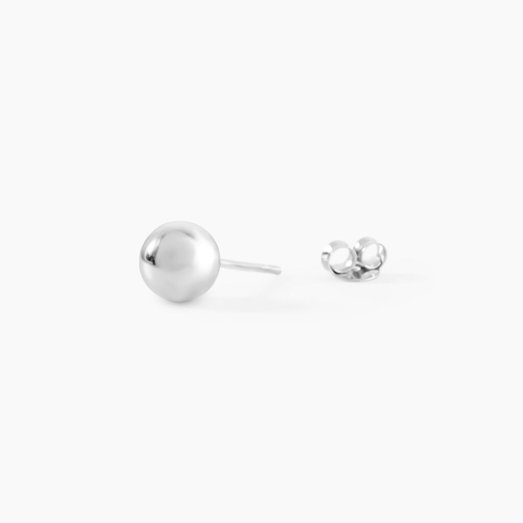 Boucles D'oreilles Puces Virgie Argent Blanc - Boucles d'oreilles fantaisie Femme | Histoire d&rsquo;Or