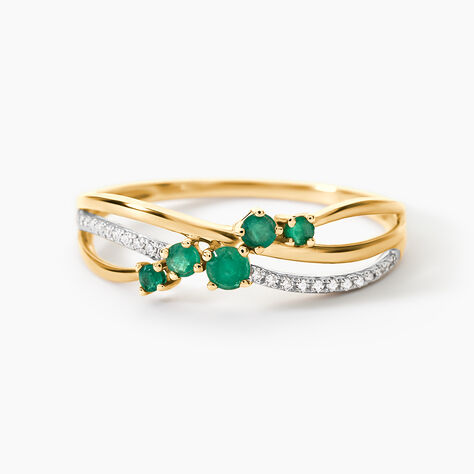 Bague Amarylis Or Jaune Emeraude - Bagues solitaires Femme | Histoire d&rsquo;Or