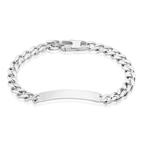 Bracelet Identité Argent Blanc Casper - Gourmettes Homme | Histoire d’Or