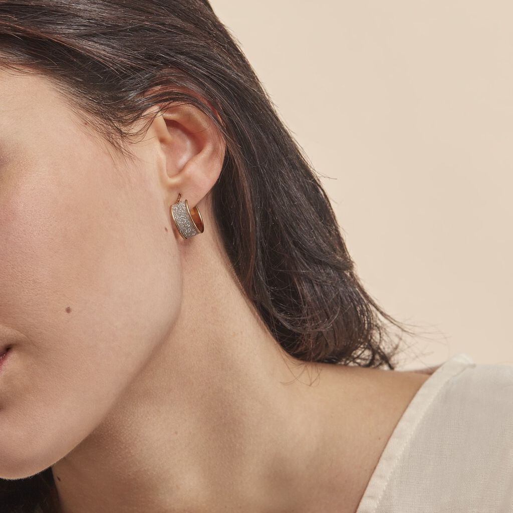 Créoles Lolly Or Bicolore - Boucles d'oreilles créoles Femme | Histoire d’Or