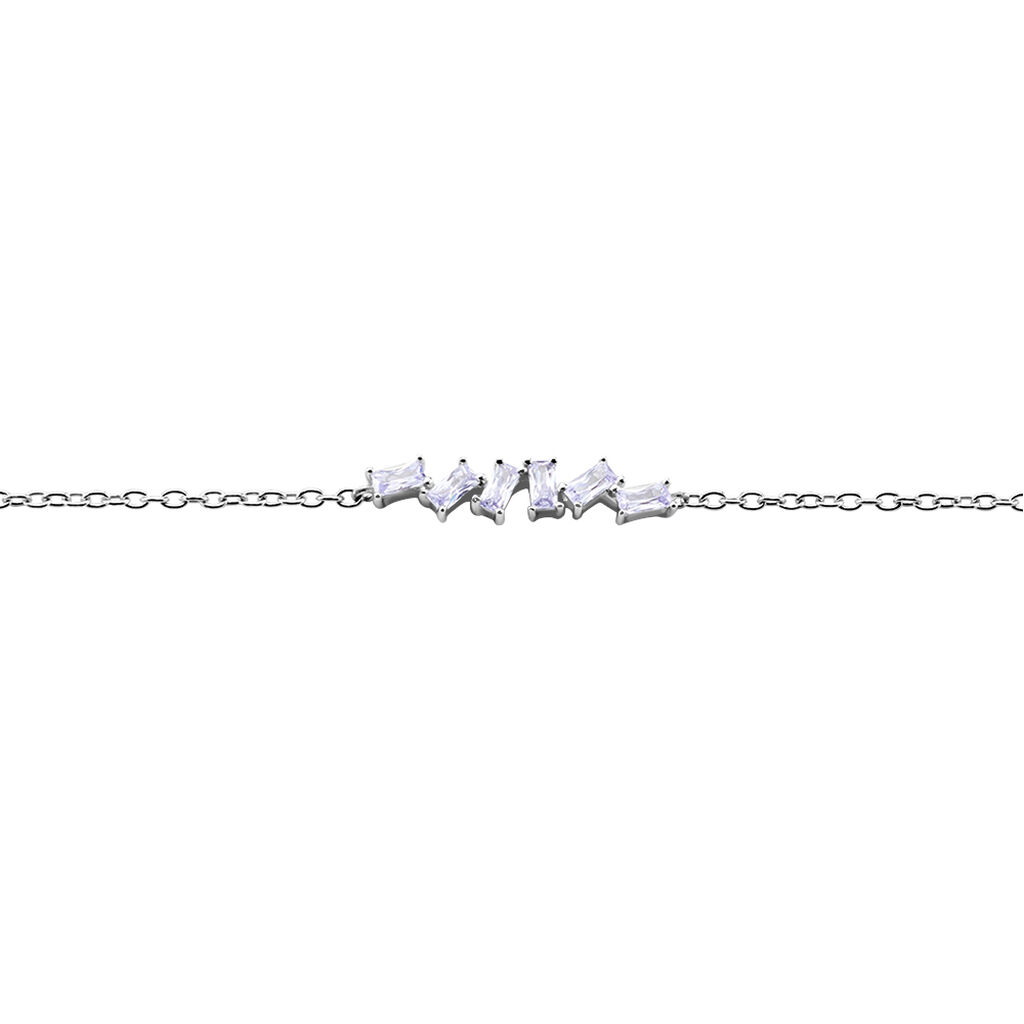 Bracelet Adonia Argent Blanc Oxyde De Zirconium Bleu - Bracelets Femme | Histoire d’Or