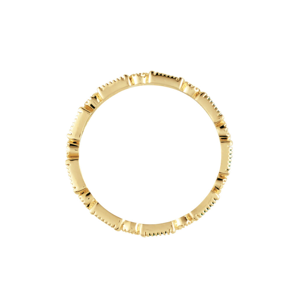 Bague Plaqu&eacute; Or Etna Oxyde De Zirconium - Bagues avec pierre Femme | Histoire d&rsquo;Or