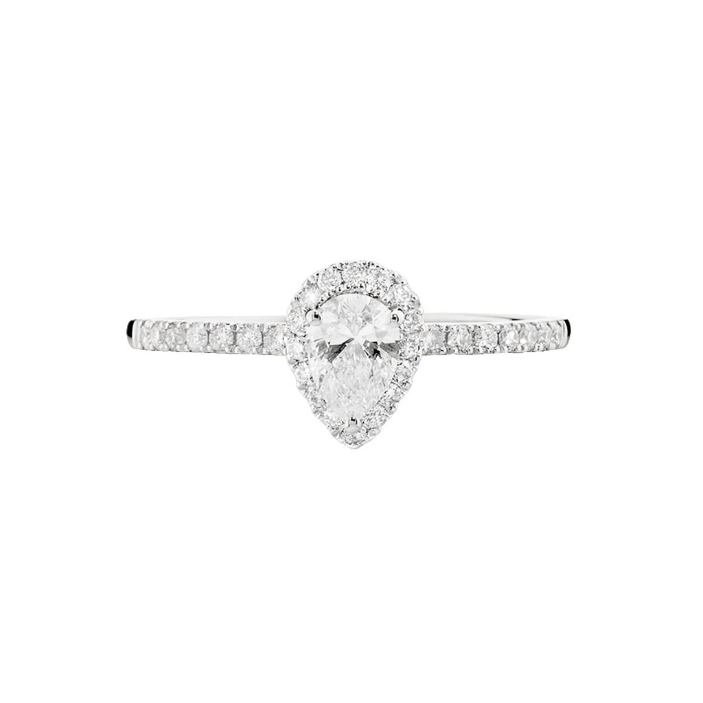 Bague Solitaire Tatiana Or Blanc Diamant - Bagues solitaires Femme | Histoire d’Or