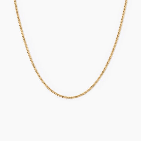 Chaine Ixia Maille Gourmette Diam Argent Dor&eacute; A L'Or 750/1000 - Chaines Unisex | Histoire d&rsquo;Or