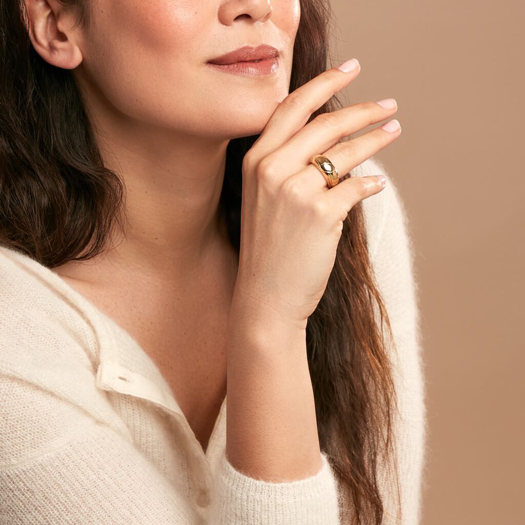 Bague Lessie Acier Doré - Bagues fantaisie Femme | Histoire d’Or