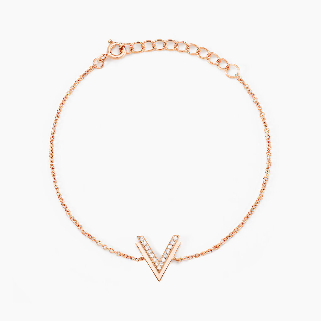 Bracelet Nollia Argent Rose Oxyde De Zirconium - Bracelets Femme | Histoire d&rsquo;Or