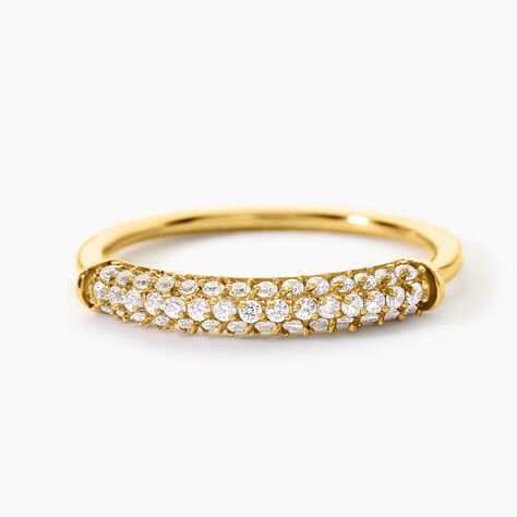 Bague Alodie Acier Jaune Oxyde De Zirconium - Bagues avec pierre Femme | Histoire d&rsquo;Or