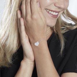 Bracelet Corazon Argent Blanc Oxyde De Zirconium - Bracelets fantaisie Femme | Histoire d’Or