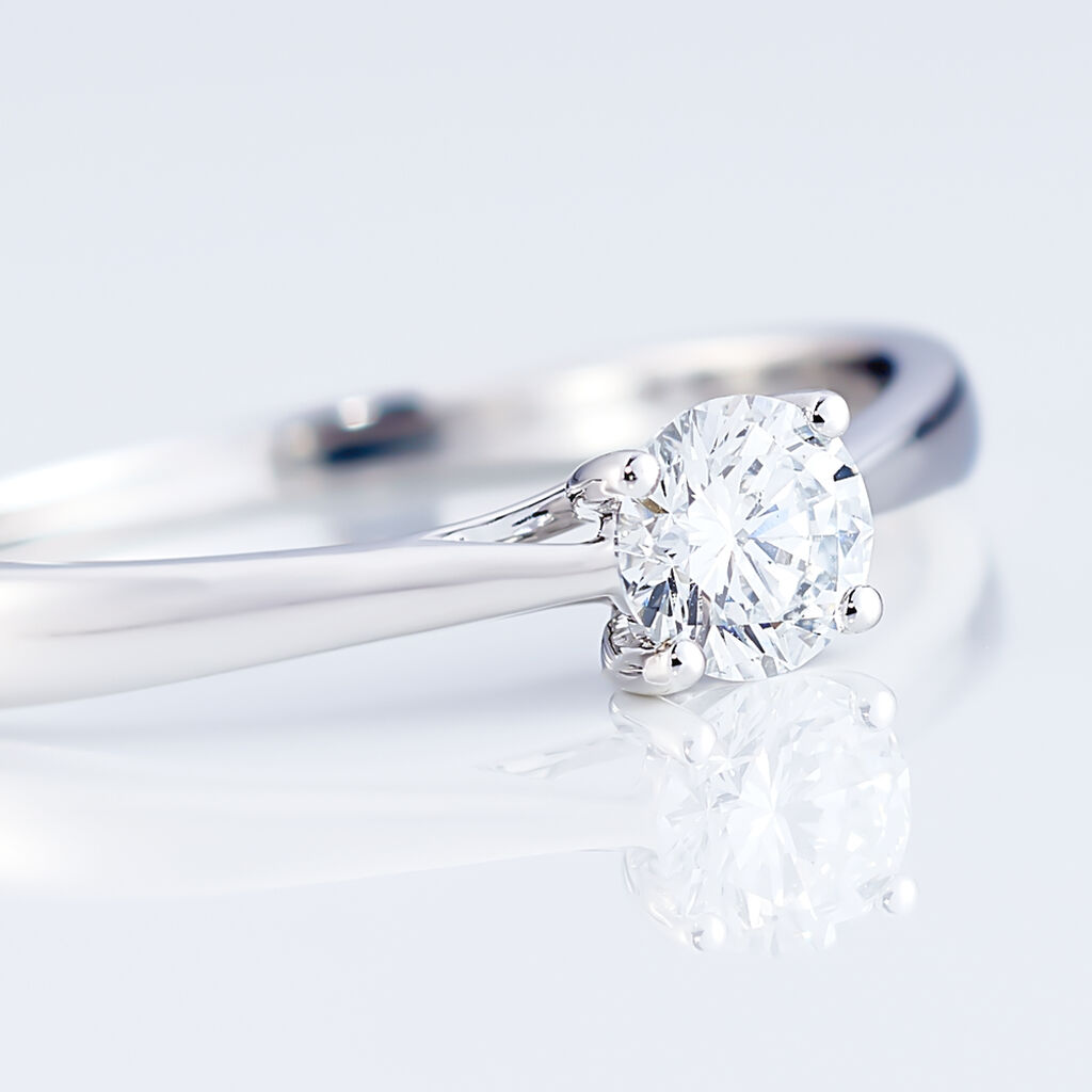 Bague Solitaire Victoria Platine Blanc Diamant - Bagues solitaires Femme | Histoire d’Or