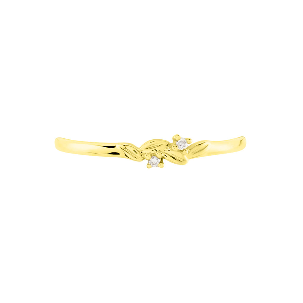 Bague Or Jaune Ulpia Diamants - Bagues avec pierre Femme | Histoire d’Or