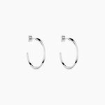 Cr&eacute;oles Tahaa Acier Blanc - Boucles d'oreilles cr&eacute;oles Femme | Histoire d&rsquo;Or