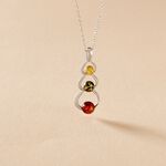 Collier Agneta Argent Blanc Ambre - Colliers fantaisie Femme | Histoire d&rsquo;Or