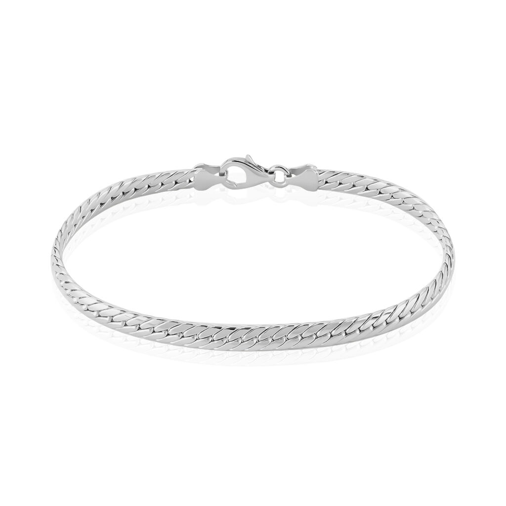 Bracelet Izel Maille Anglaise Or Blanc - Bracelets chaîne Femme | Histoire d’Or