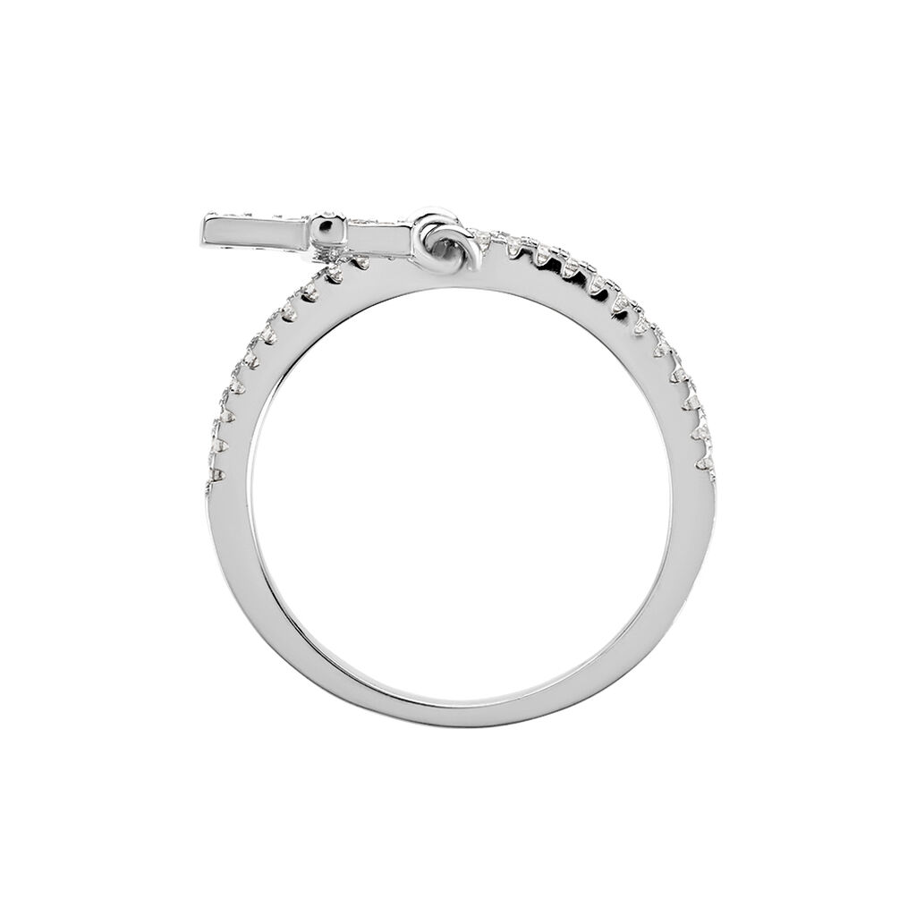 Bague Gorane Argent Blanc Oxyde De Zirconium - Bagues avec pierre Femme | Histoire d’Or