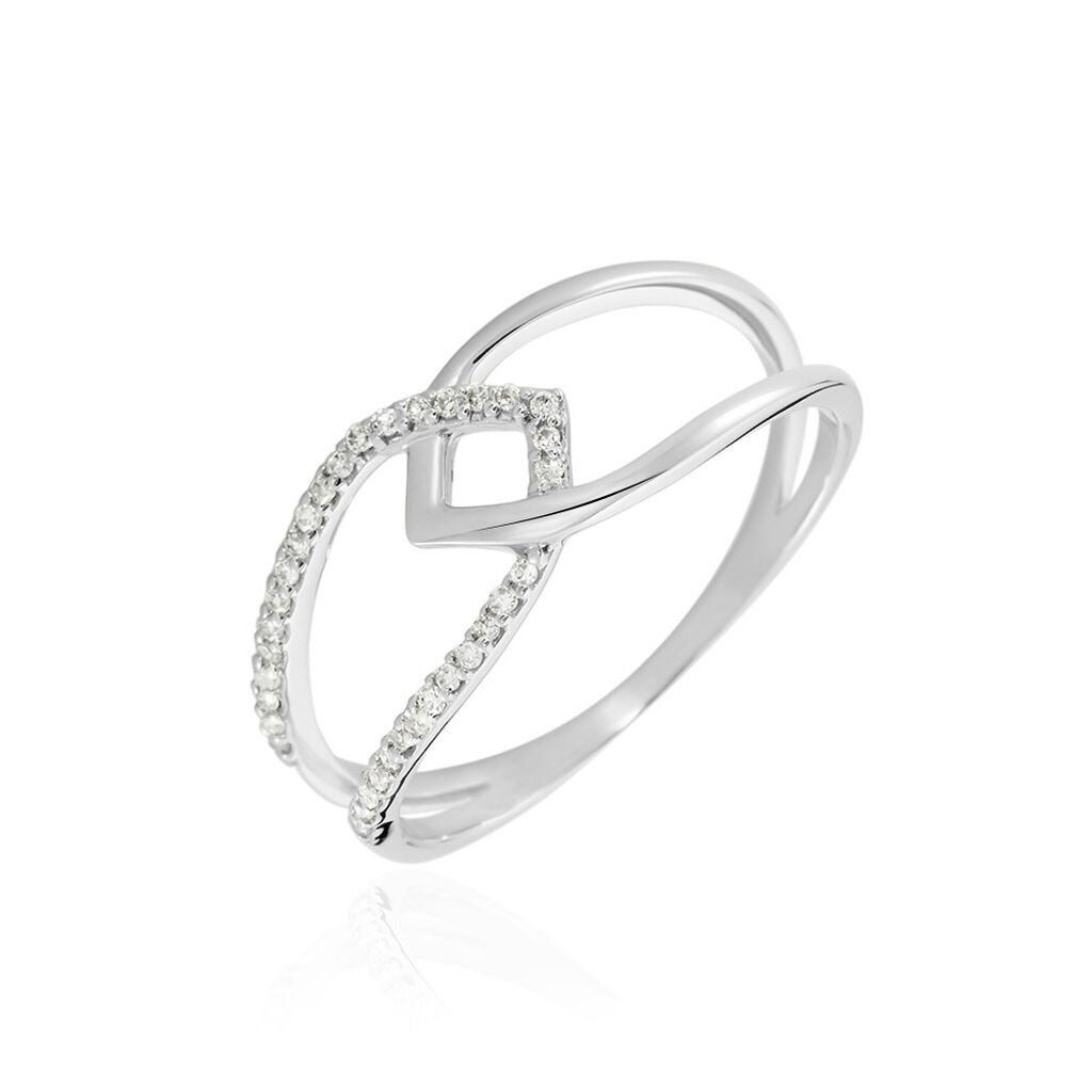 Bague Or Blanc Susanita Diamants - Bagues avec pierre Femme | Histoire d’Or