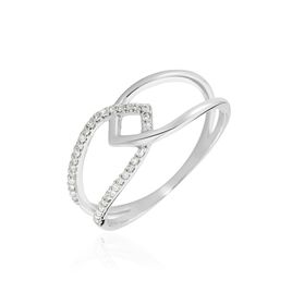 Bague Or Blanc Susanita Diamants - Bagues avec pierre Femme | Histoire d’Or