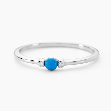 Bague Laelle Argent Blanc Turquoise - Bagues solitaires Femme | Histoire d&rsquo;Or