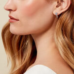 Cr&eacute;oles Galliane Argent Blanc Oxyde De Zirconium - Boucles d'oreilles cr&eacute;oles Femme | Histoire d&rsquo;Or