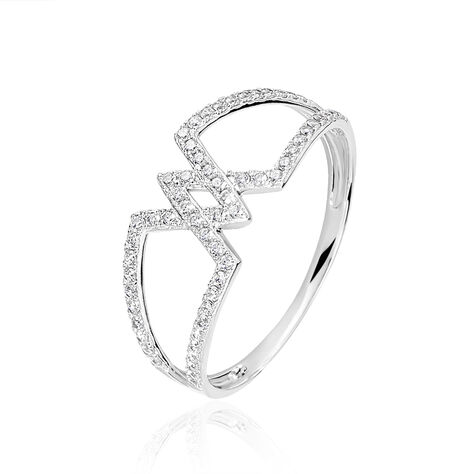 Bague Kristal Or Blanc Oxyde De Zirconium - Bagues avec pierre Femme | Histoire d’Or