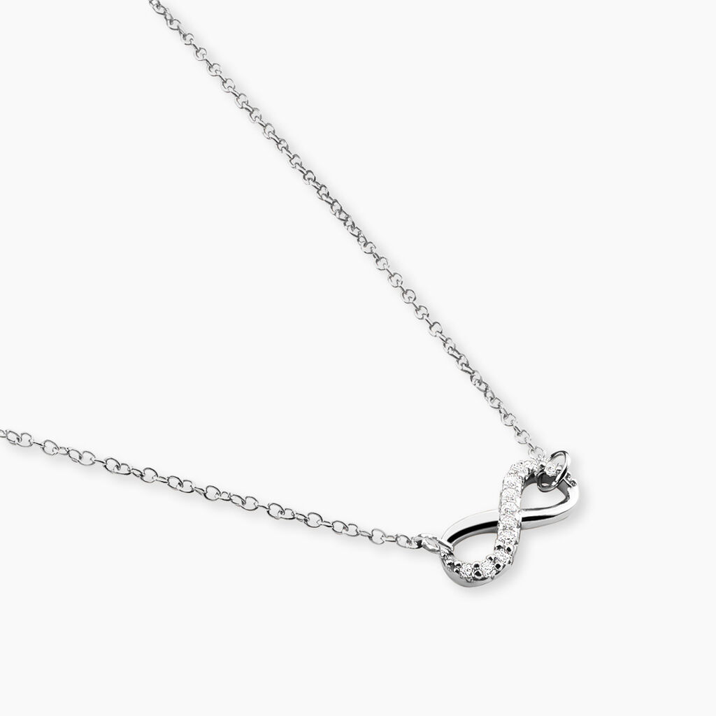 Collier Filipe Argent Blanc Oxyde De Zirconium - F&ecirc;te des m&egrave;res Femme | Histoire d&rsquo;Or