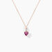 Collier Or Rose Clothilde Rhodolite - Sautoirs Femme | Histoire d’Or