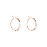 Cr&eacute;oles Sandrine Or Rose Strass - Boucles d'oreilles cr&eacute;oles Femme | Histoire d&rsquo;Or