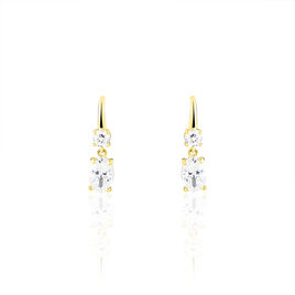 Boucles D'oreilles Pendantes Gulbeyaz Or Jaune Oxyde De Zirconium - Boucles d'oreilles pendantes Femme | Histoire d’Or