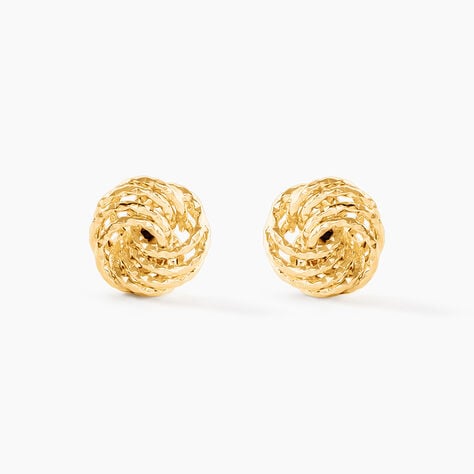 Boucles D'Oreilles Puces Sushil Or Jaune - Clous d'oreilles Femme | Histoire d&rsquo;Or
