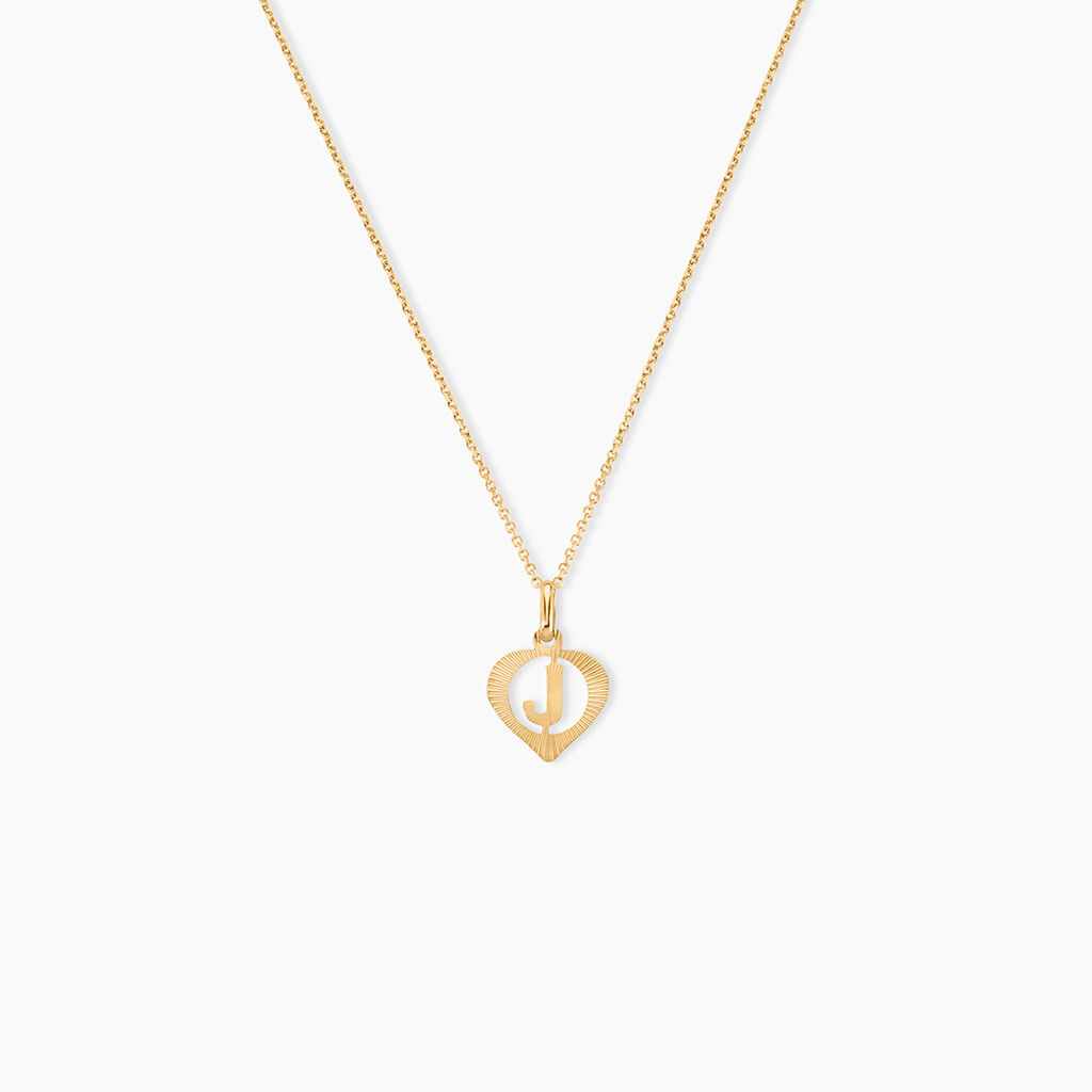 Pendentif Eudocie Coeur Lettre Or Jaune - Pendentifs Famille | Histoire d&rsquo;Or