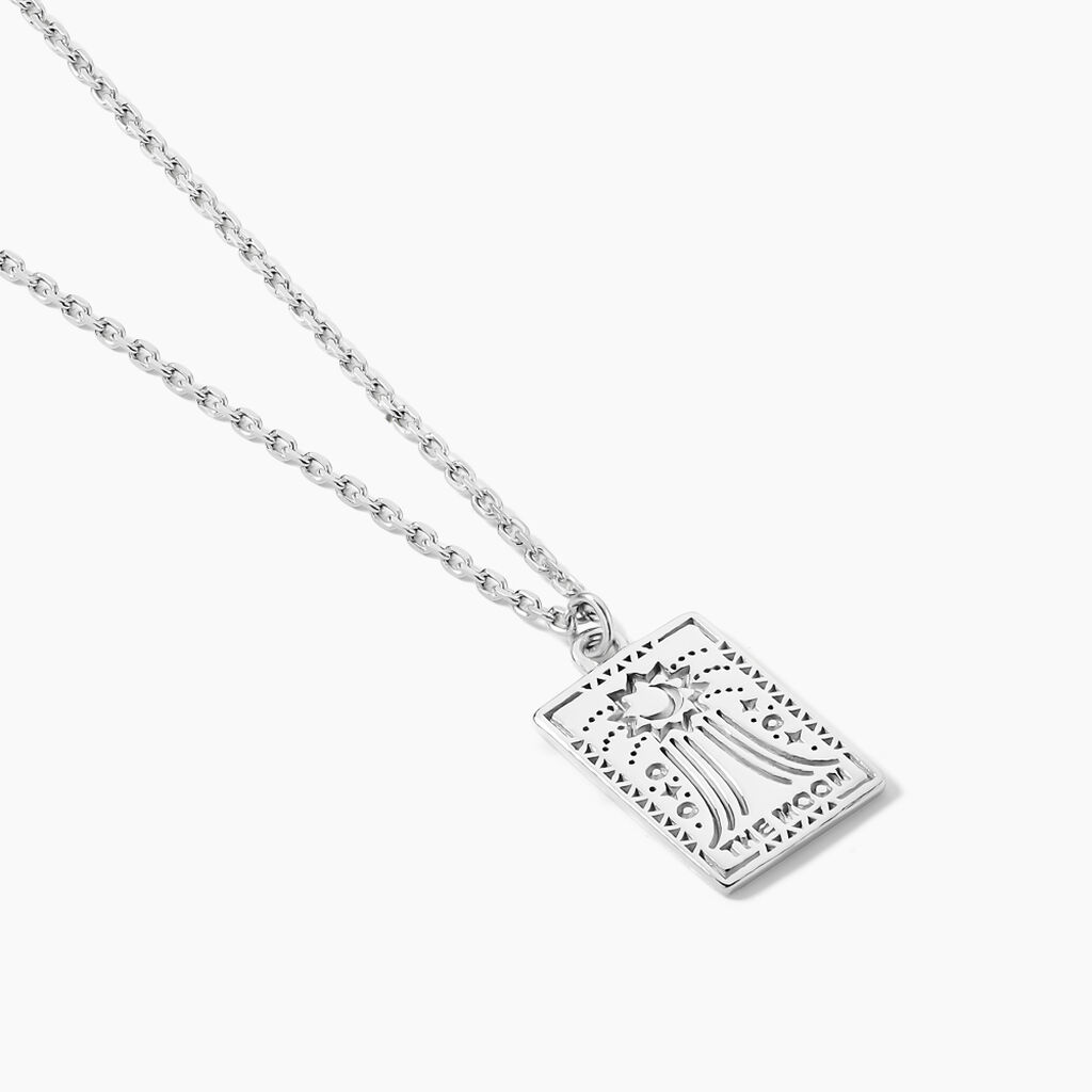 Collier Tarot Argent Blanc - Colliers fantaisie Homme | Histoire d’Or