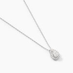 Collier Hildana Or Blanc Oxyde De Zirconium - Colliers Femme | Histoire d&rsquo;Or