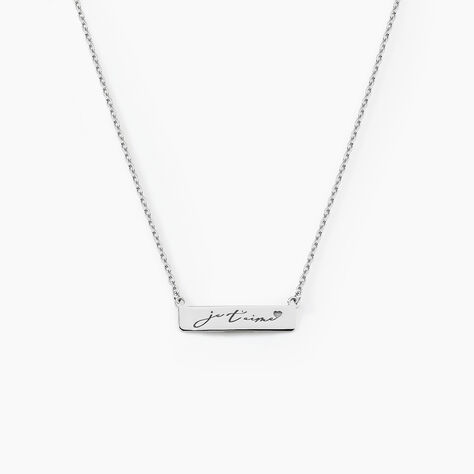 Collier Lorayne Argent Blanc - Colliers fantaisie Femme | Histoire d&rsquo;Or