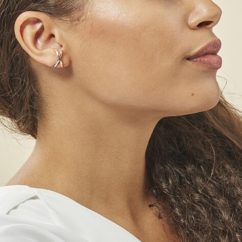 Créoles Bleona Croisees Or Bicolore - Boucles d'oreilles créoles Femme | Histoire d’Or