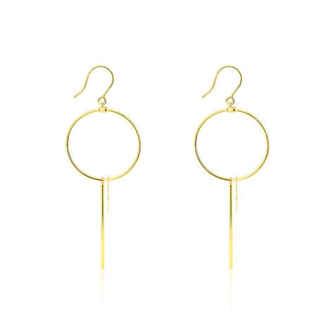 Boucles D'oreilles Pendantes Solaire Or Jaune - Boucles d'oreilles pendantes Femme | Histoire d’Or