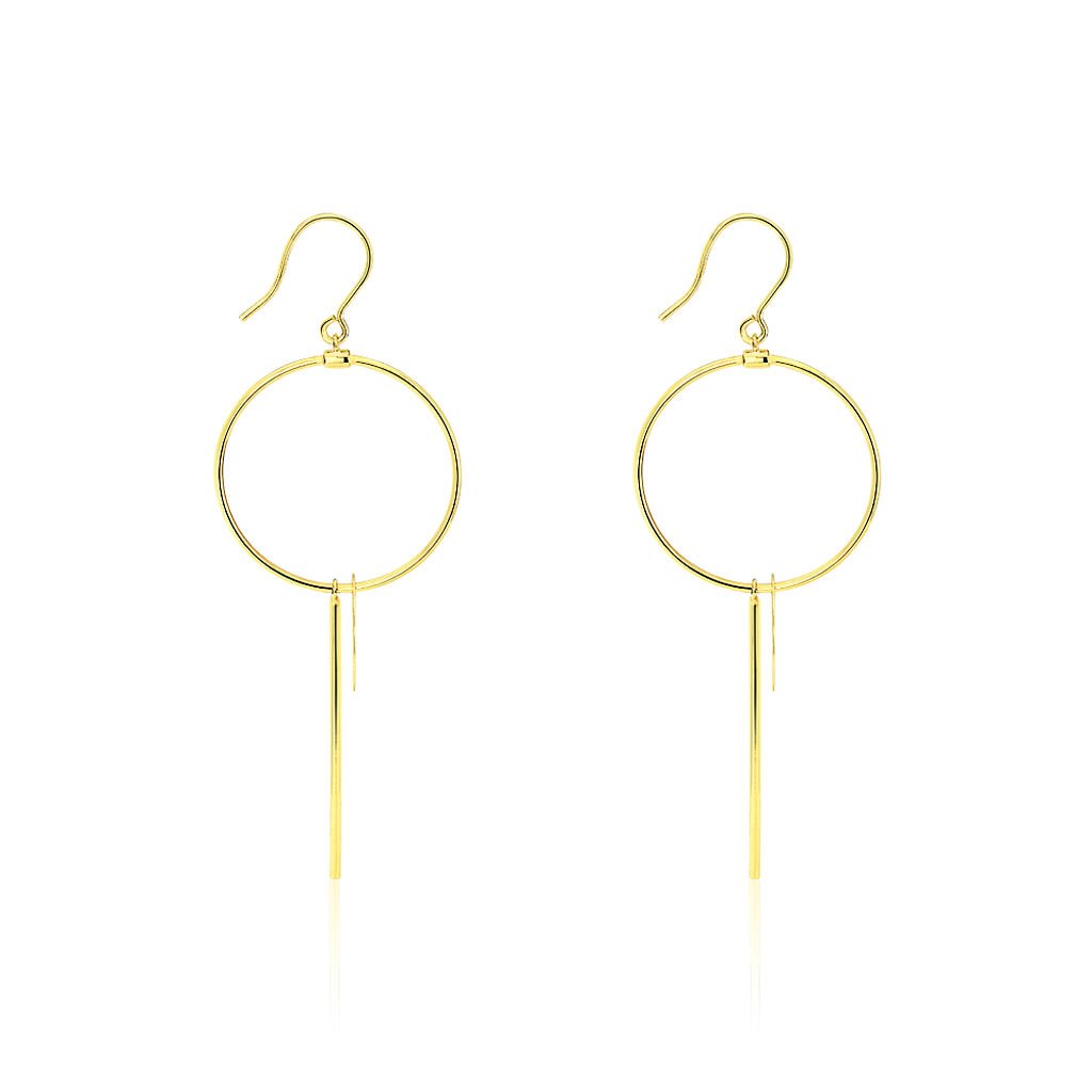 Boucles D'oreilles Pendantes Solaire Or Jaune - Boucles d'oreilles pendantes Femme | Histoire d’Or