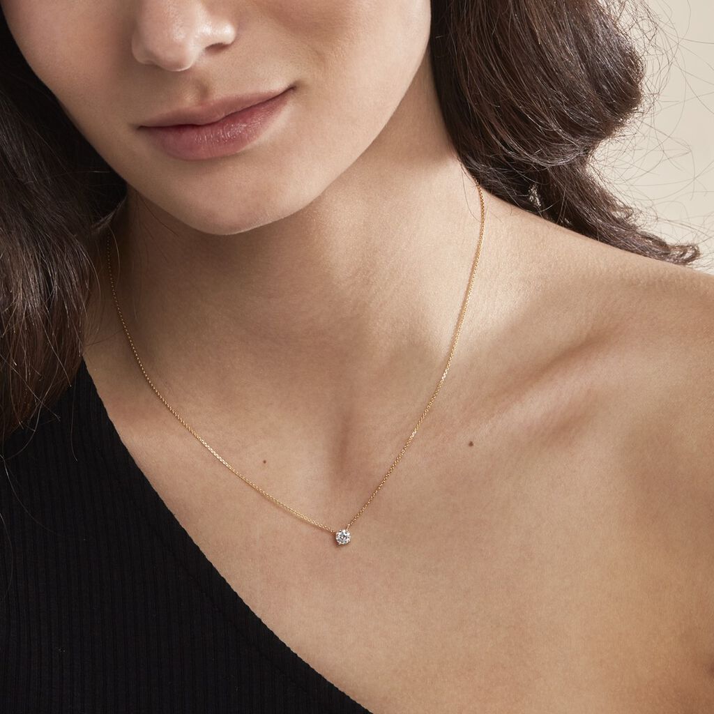 Collier Collection Aphrodite Or Jaune Diamant Synthetique - Colliers Femme | Histoire d’Or