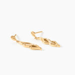Boucles D'oreilles Pendantes Ishaae Plaqu&eacute; Or Jaune Oxyde De Zirconium - Boucles d'oreilles empierr&eacute;es Femme | Histoire d&rsquo;Or
