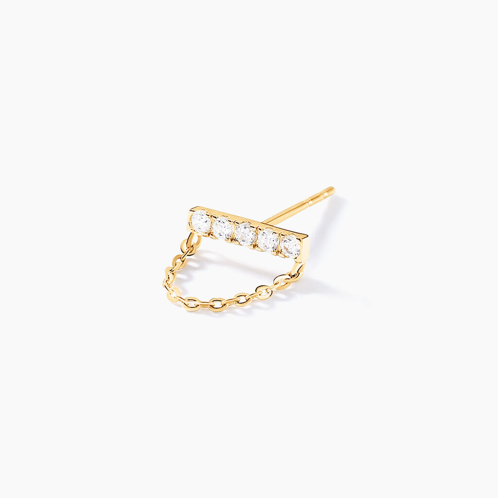 Boucles D'oreilles Pendantes Bartolomeo Or Jaune Oxyde De Zirconium - Boucles d'oreilles pendantes Femme | Histoire d’Or