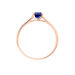 Bague Crista Or Rose Saphir Et Diamant - Bagues solitaires Femme | Histoire d’Or