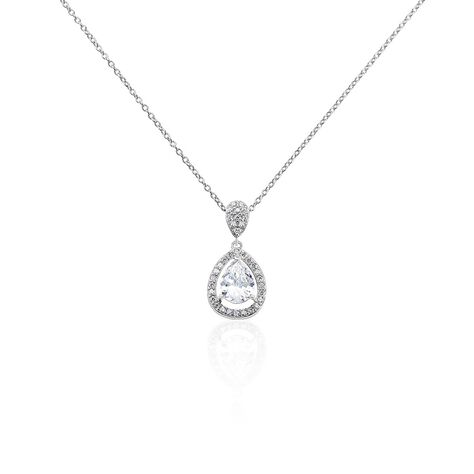Collier Argent Blanc Zelie Oxyde De Zirconium - Colliers Femme | Histoire d’Or