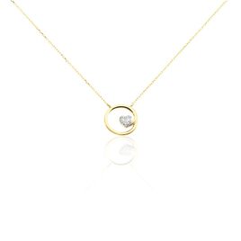 Collier Or Jaune Theda Diamants - Colliers Coeur Femme | Histoire d’Or