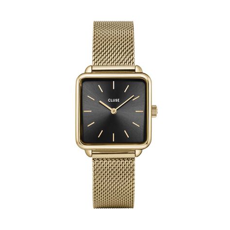 Montre Cluse Tetragone Noir - Montres Femme | Histoire d&rsquo;Or