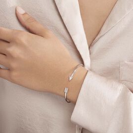 Bracelet Jonc Danae Argent Blanc Oxyde De Zirconium - Bracelets fantaisie Femme | Histoire d’Or