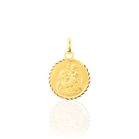 Pendentif Saint Christophe Diamante Or Jaune - Pendentifs Baptême Famille | Histoire d’Or