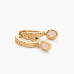 Cr&eacute;oles Ensoleill&eacute;e Plaqu&eacute; Or Jaune Quartz - Boucles d'oreilles cr&eacute;oles Femme | Histoire d&rsquo;Or