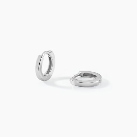Créoles Argent Blanc Eleanora - Boucles d'oreilles créoles Femme | Histoire d’Or