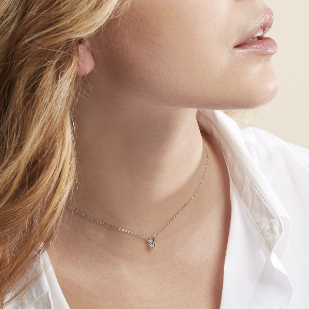 Collier Fedya Argent Blanc - Ras de cou Femme | Histoire d’Or