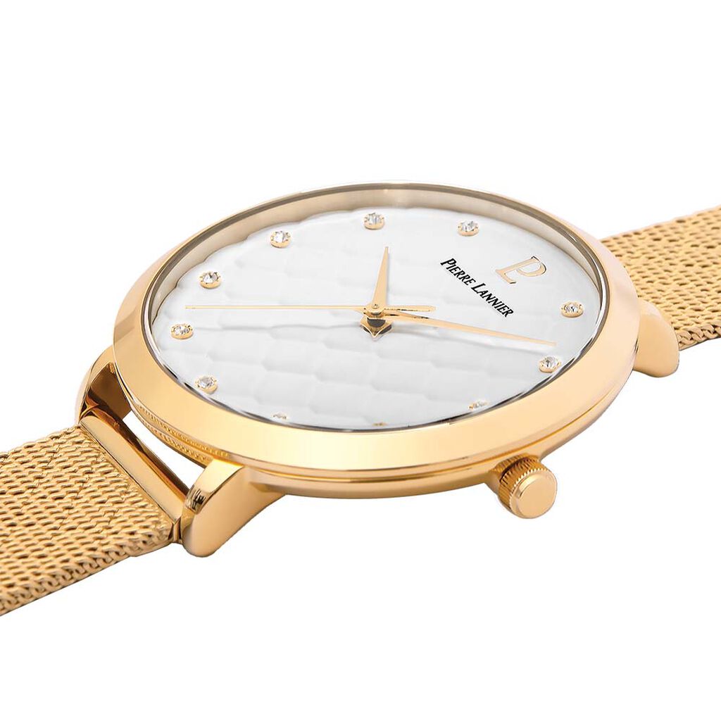 Montre Pierre Lannier Grace Blanc - Montres Femme | Histoire d&rsquo;Or